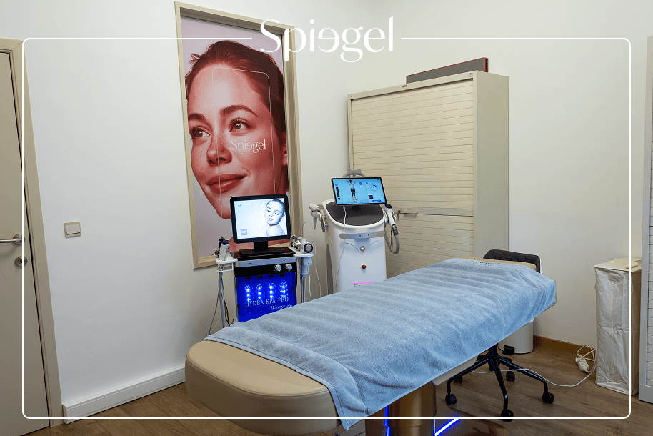 State-of-the-art Alma FL laser hair removal system in luxury private treatment room at Spiegel Skin Clinic